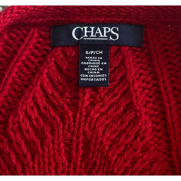 Chaps Women's Red Crewneck Pullover Sweater Size S - Picture 6 of 15